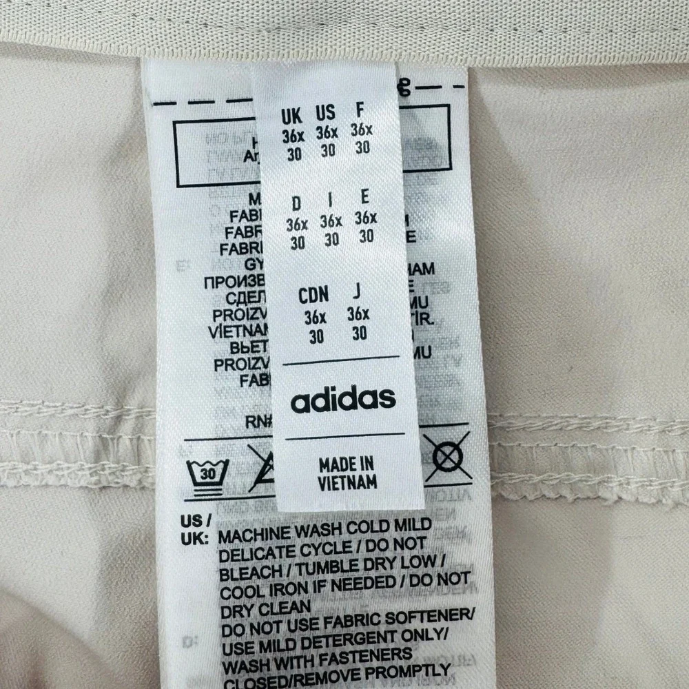 Adidas Ultimate365 5-Pocket Golf Pants Men's 36x30 Alumina Beige EUC Golfcore